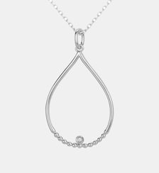 Collier pendentif perlées Envolée en Argent avec diamant blanc La Garçonne Diamant