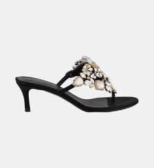 Sandales à talons avec strass Rabanne