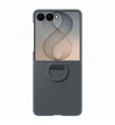 Coque Flip 8 silicone anneau magnétique Noir Samsung