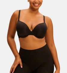 Soutien-gorge coque emboitante décolleté plongeant - Noir Simone Pérèle