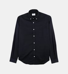 Chemise manches longues en coton avec poche poitrine ronde Serge Blanco