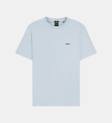 T-shirt droit signature en coton stretch  BOSS