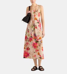 Robe shue en popeline imprimée Momonì
