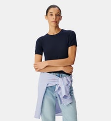 Pull manches courtes tricot en laine Ikks