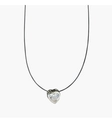 Collier à pendentif cœur de zircon - argent garanti 925 Balaboosté