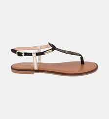 Sandales plates en cuir à entre doigt HANDREA Les Tropeziennes par M. Belarbi