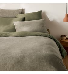 Housse de couette biface gaze de lin/coton Thesari La Redoute Interieurs