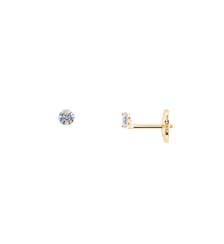 Puces d'oreilles 360° - 2 diamants, poids total 0,20ct approx.  - Or jaune 750‰ La Brune & La Blonde