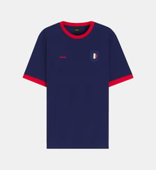 T-shirt en coton stretch avec drapeau du pays BOSS