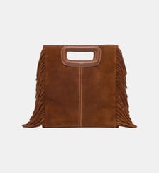 Sac M en suède surpiquée Maje
