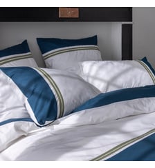 Taie d'oreiller en percale de coton lavé, ESPRIT COUTURE Blanc Cerise