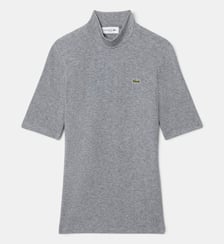 T-shirt col montant maille côtelée laine slim fit Lacoste
