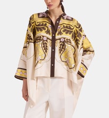 Chemise Foulard Shirt Spells Placée Yellow La DoubleJ