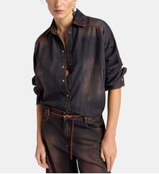 Chemisier samuel en denim stonewash surteint 6 oz Momonì