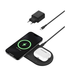 Chargeur induction station de recharge 15W 2 en 1 Belkin