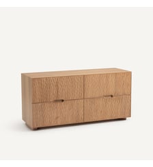 Commode 4 tiroirs, chêne et plaqué chêne AM.PM