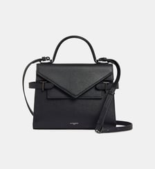 Sac à main double rabat moyen modèle Emilie en cuir grainé Le Tanneur