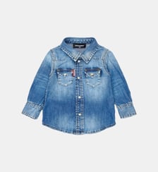 Chemise en denim avec logo Dsquared2