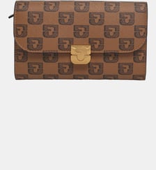 Portefeuille en toile enduite monogrammée et cuir – WALLET Gerard Darel