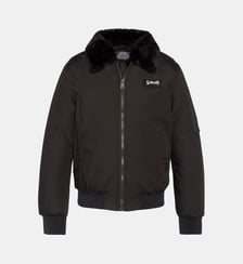 Blouson avec col en fausse fourrure amovible Schott