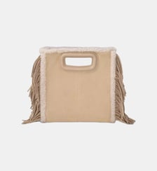 Sac M en suède et effet fourrure Maje