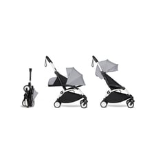 Poussette YOYO² - Pack 0+/6+ Stone - cadre blanc Stokke