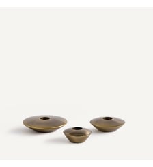 Lot de 3 bougeoirs en laiton vieilli AM.PM