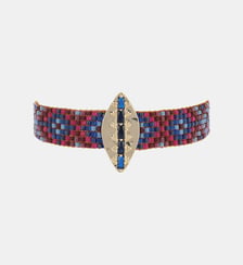Bracelet manchette perles tissées avec cabochon KAIRO Hipanema