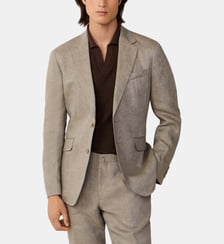 Blazer Délavé Hopsack En Lin Hackett London