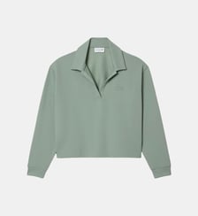 Sweat-shirt col polo en molleton Lacoste