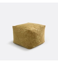 Pouf velours motif jacquard fleuri La Redoute Interieurs