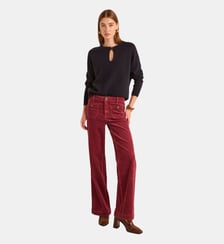 Pantalon Large En Velours Cotellé Anais Maison 123