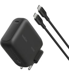 Chargeur ordinateur portable USB-C 100W GaN + cable USB-C 1.5m Noir Belkin