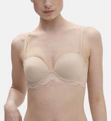 Soutien-gorge sans-bretelles décolleté plongeant - Peau Rosée Simone Pérèle