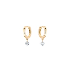 Mini Créoles 360° - 2 diamants, poids total 0,14ct approx.  - Or jaune 750‰ La Brune & La Blonde