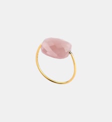 Bague or jaune coussin quartz guava Morganne Bello