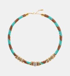 Collier perles tissées cabochon central SHERANE Hipanema