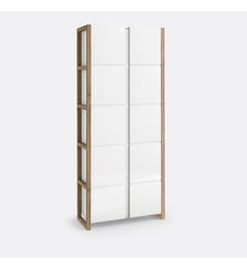 Buffet haut, 2 portes, en chêne massif et MDF laqué La Redoute Interieurs