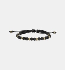 Bracelet souple Abel en Acier 316L avec lave noir Phebus