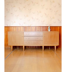 Grande enfilade en peuplier et laiton Margaret N°512- Produit chiné Debongout