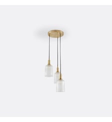 Suspension grappe laiton et verre strié La Redoute Interieurs