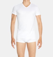 T-shirt près du corps col V Hom