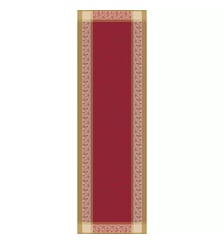 Chemin de table pur coton antitache motif jacquard rouge Alexandria rubis Garnier Thiebaut