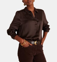 Chemise Satin Carla À Manches Longues Maison 123