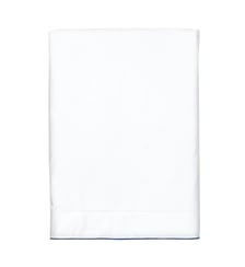 Drap plat en satin de coton lavé, RÊVE SATINÉ Blanc Cerise
