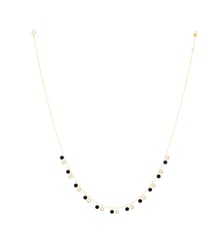 Collier POLKA - Pyrite et onyx noir - Or  jaune 750‰ La Brune & La Blonde