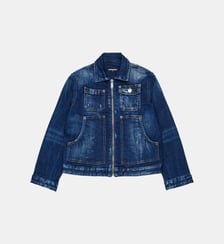 Veste en denim avec logo imprimé Dsquared2