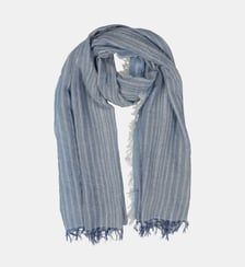 Foulard en coton à rayures lurex La Fée Maraboutée