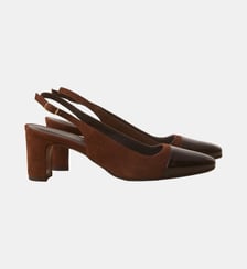Slingbacks en suède / cuir vernis Numéro 529 Rivecour