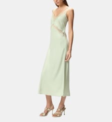Robe combinette midi avec bandes en dentelle Pinko